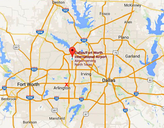 Dallas-Fort Worth International Airport near the Arlington Entertainment District